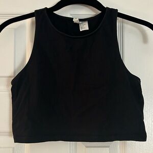 H&M Black Sleeveless Crop Top